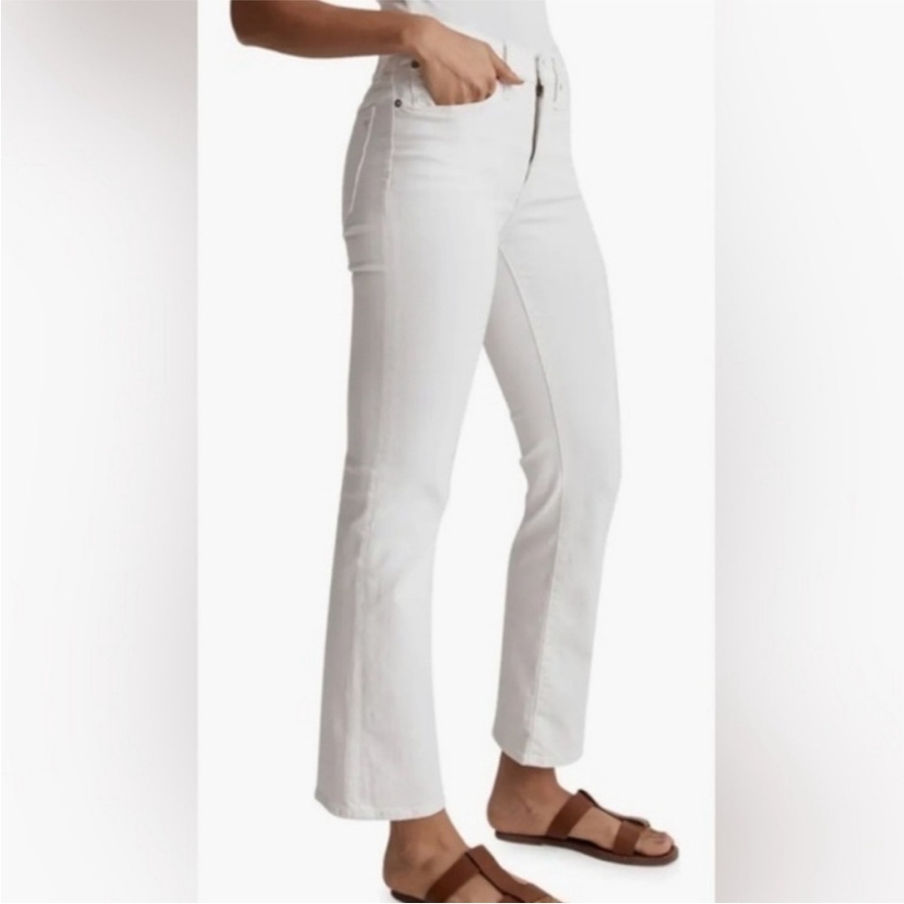 Madewell Women's Mid-Rise Kick Out White Jeans